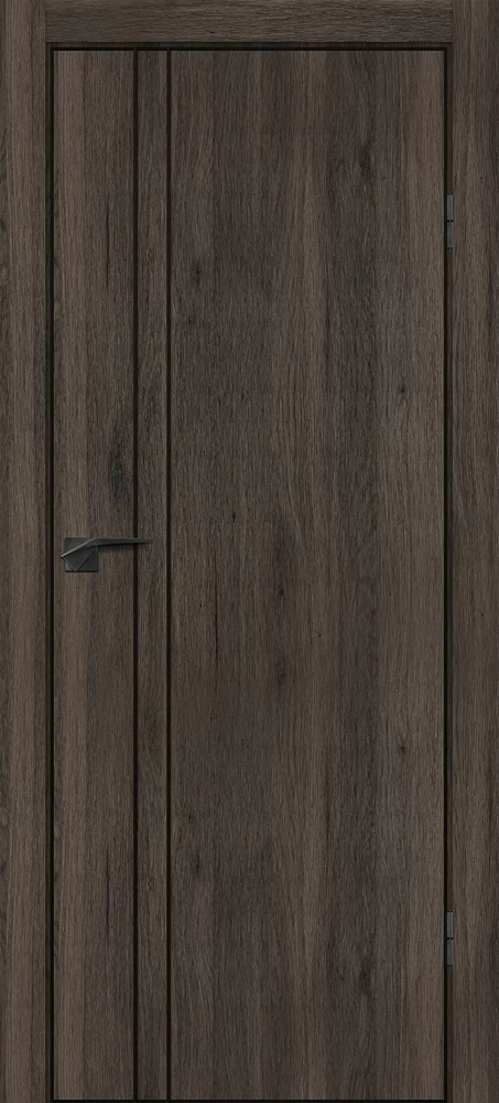 Фото Межкомнатная дверь P-20  черный молдинг PET,  кромка ABS черная c 4-х ст. Дуб темный