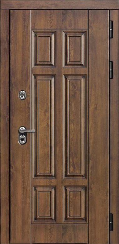 Входная дверь ДвериПРО Квадро Лаура-2 (16мм, мореный дуб) DPRO197006 внешняя сторона