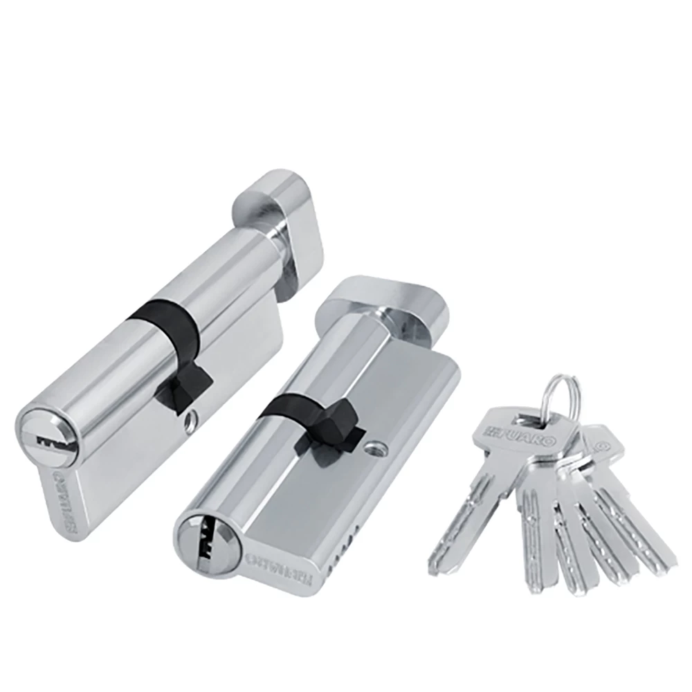 Фото Цилиндровый механизм (200 ZM/110) 2000ZMKnob110(55+10+45) CP хром 5Key с вертушкой