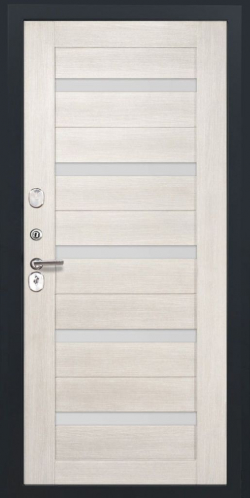 Входная дверь ДвериПРО L-45 СБ-1 (ст. белое, 16мм, беленый дуб) DPRO198284 внутренняя сторона